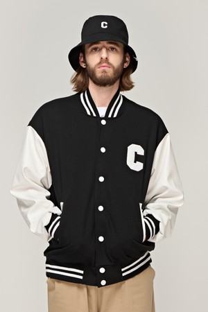 C LOGO CB VARSITY JACKET (BLACK)