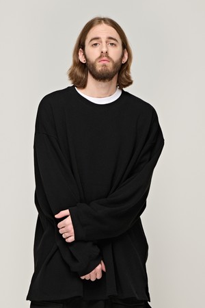 CB DOUBLE COTTON OVER LONG SLEEVE (BLACK)