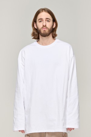 CB HEAVY OVER LONG SLEEVE TEE (WHITE)