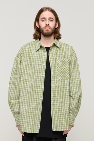 CB ROSIN OVER CHECK SHIRT (GREEM)