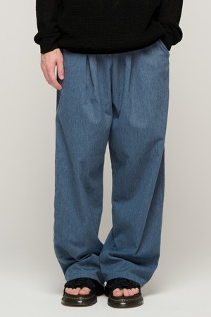 CB LINEN BANDING UNISEX WIDE PANTS (BLUE)