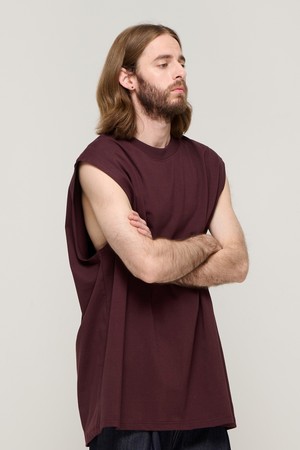 CB BIO OVER SLEEVELESS SHIRT (BURGUNDY)