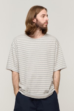 CB MULTI STRIPE SHORT SLEEVE (GRAY)