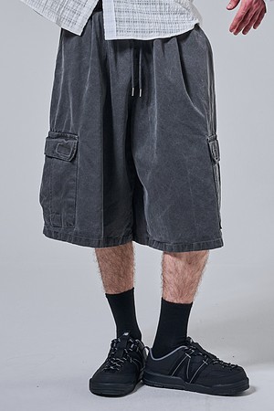 피그먼트 버뮤다 카고스트링 하프팬츠 (차콜)