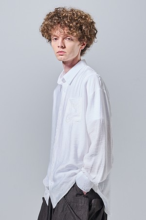 크링클 오버핏 써머셔츠 (아이보리)