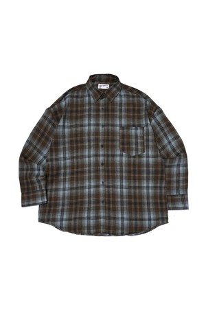 이지 포인트 오버 체크셔츠 (민트)