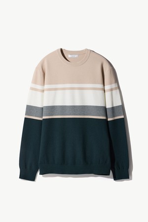 소프트터치_패턴 라운드니트 베이지