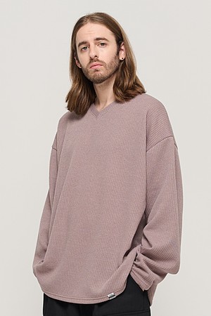 CB V-NECK OVER KNIT (BEIGE)