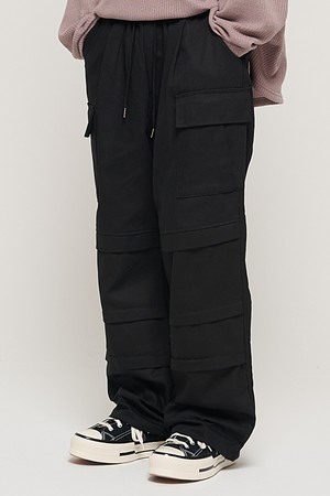 PARACHUTE CRACK CARGO WORK PANTS (BLACK)