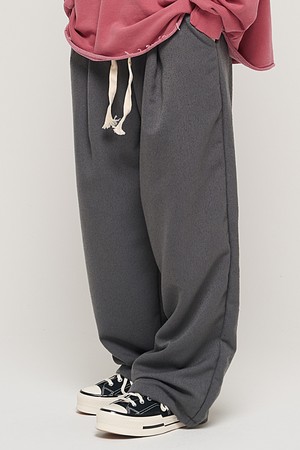 REVERS PINTUCK WIED BOUCLE SWEATPANTS (CHARCHOL)