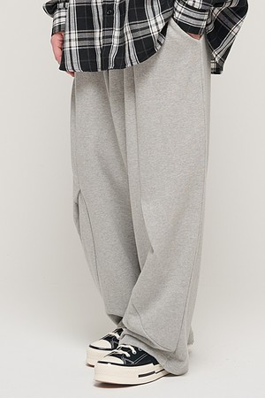 SIDE INCISION WIDE BALLOON PANTS (GRAY)