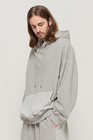 Y2K STYLE BASIC OVERSIZED HOODIE T-SHIRT (GRAY)