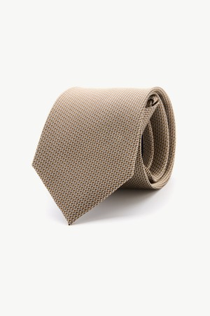 솔리드 지퍼 넥타이 베이지