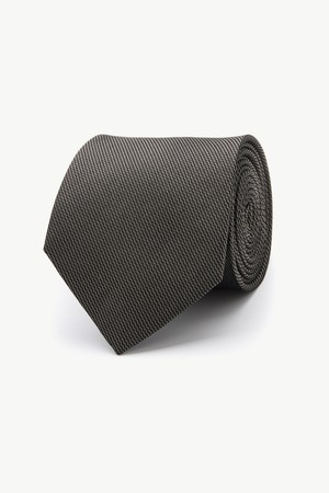 [BLACK LABEL] 솔리드 실크 넥타이 카키