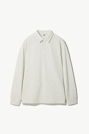 리플조직 카라넥 티셔츠 아이보리