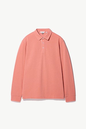 리플조직 카라넥 티셔츠 핑크