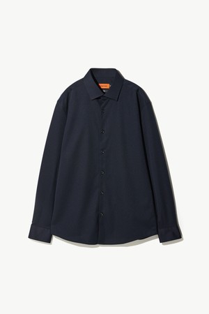 [쭉] 트리코트 셔츠 네이비 (슬림핏)