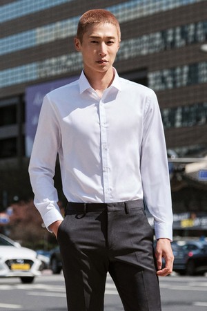 [폼] 고밀도 텐셀 트윌 셔츠_화이트 (X-SLIM)