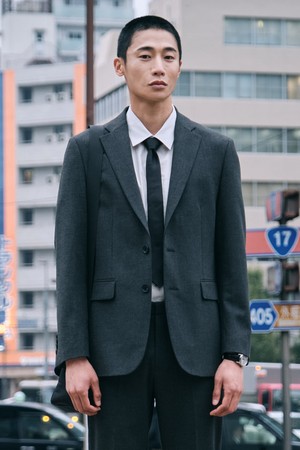 [2X2 크로스핏] 4WAY 스트레치 에센셜 셋업 자켓 차콜 그레이 (릴렉스핏)