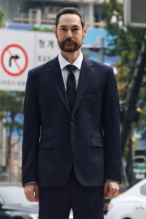 [3X3 크로스핏] 사방스판 TW 수트 자켓 네이비 (슬림핏)