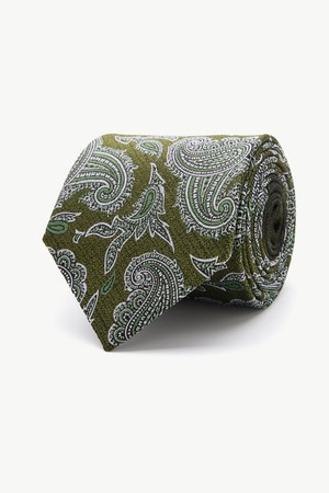 페이즐리 넥타이 그린
