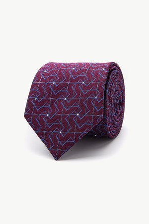 기하학 큐빅 넥타이 바이올렛