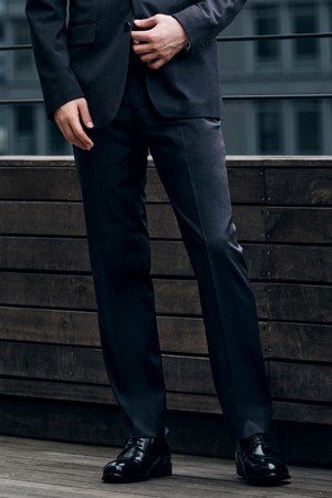 [3X3 크로스핏] 사방스판 TW 수트 팬츠 그레이 (클래식핏)