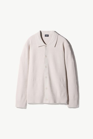 찰떡 카라 가디건 아이보리 (세미오버핏)