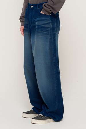 WASHED CORDUROY BALLOON PANTS (NAVY)