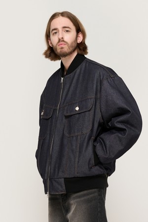 NON-FACE DENIM BLOUSON WORK JUMPER (BLUE)