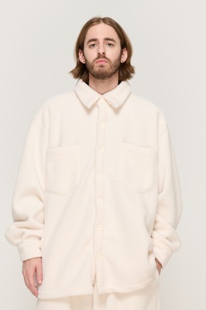 TEDDY OVER FLEECE SHIRT (IVORY)