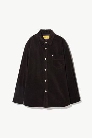 왕골 코듀로이 셔켓 브라운 (오버핏)