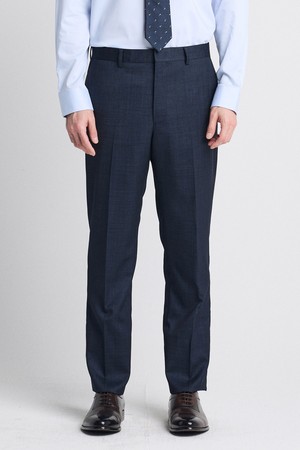 [3X3 크로스핏] 울혼방 사방스판 에센셜 수트팬츠_네이비 (컴포트핏)