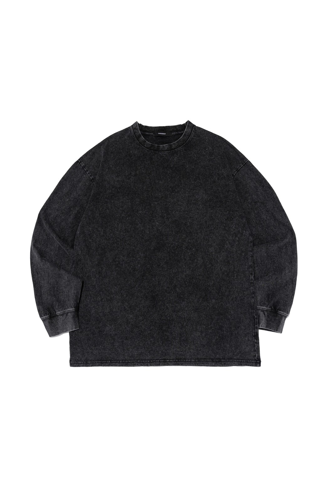 CARGOBROS - 긴팔티셔츠 - PIGMENT WASHED LONG SLEEVE T-SHIRT (CHARCOAL)