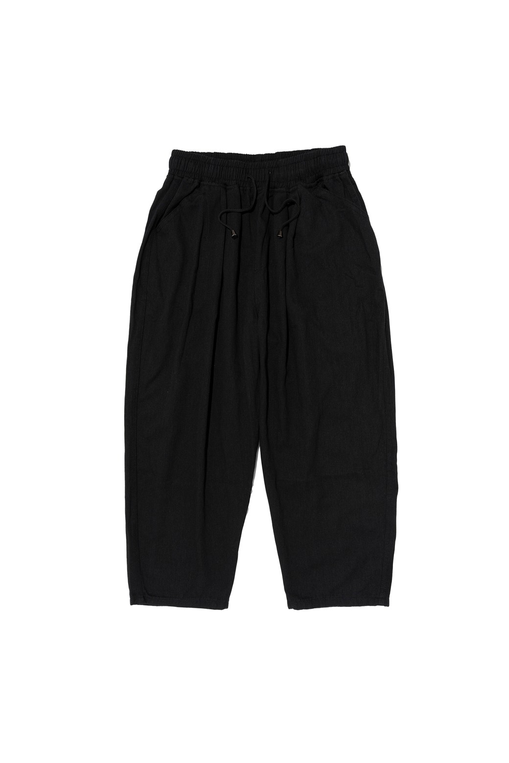 CARGOBROS - 캐주얼팬츠 - WIDE CROP COTTON PANTS (BLACK)