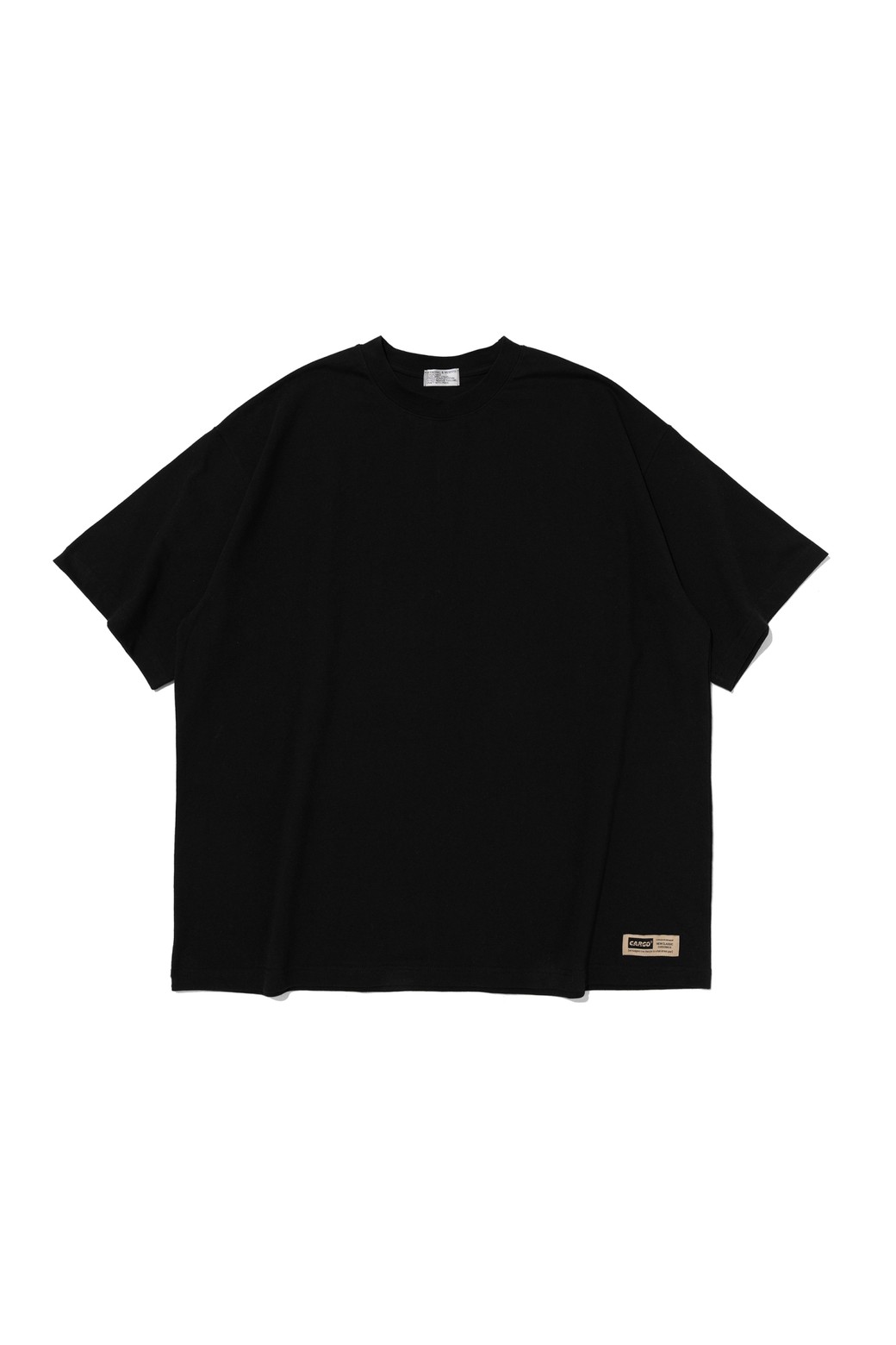 CARGOBROS - 반팔티셔츠 - BINDING OVER BOX SHORT SLEEVE (BLACK)