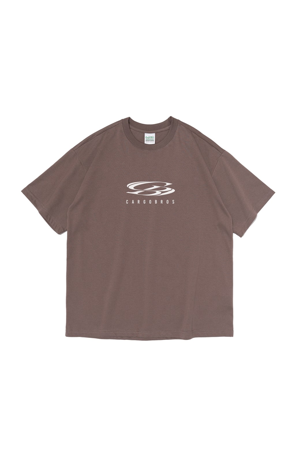 CARGOBROS - 반팔티셔츠 - CIRCLE LOGO OVERSIZED SHORT SLEEVE T-SHIRT (MOCHA)