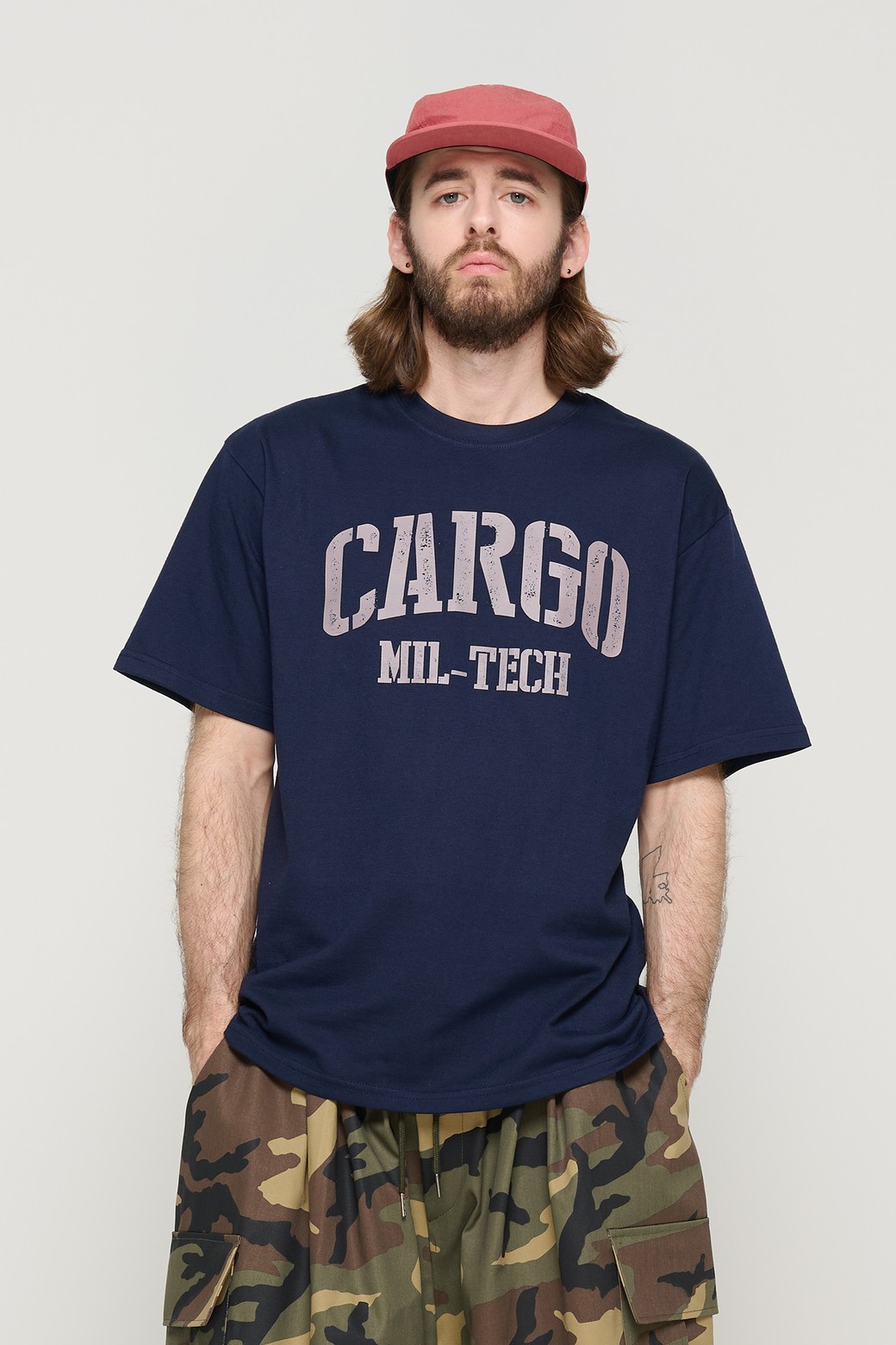 CARGOBROS - 반팔티셔츠 - TECH WIND OVER SHORT SLEEVE T-SHIRT (NAVY)