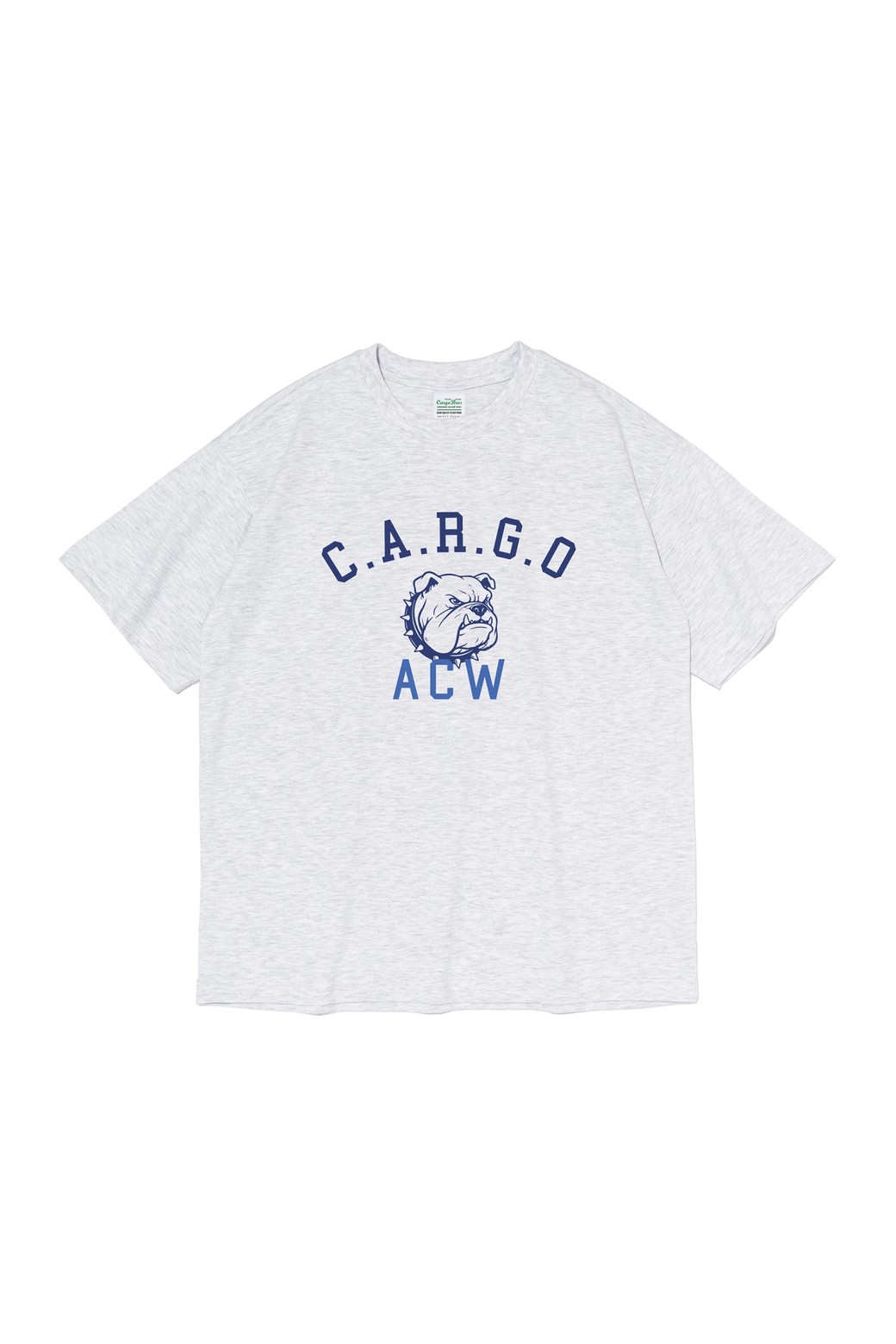 CARGOBROS - 반팔티셔츠 - BULLDOG PRINTING OVER SHORT SLEEVE T-SHIRT (GRAY)