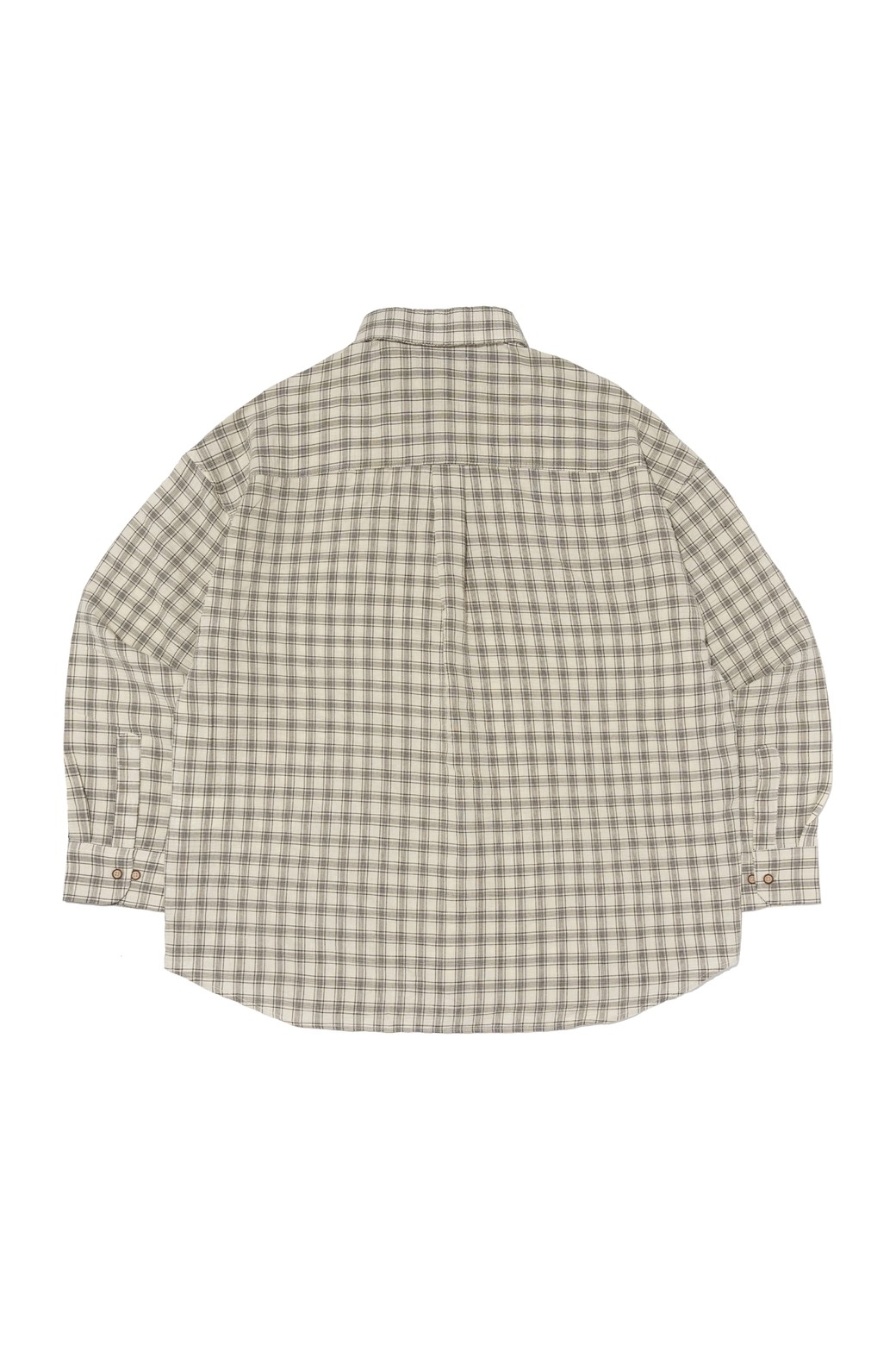 CARGOBROS - 긴팔셔츠 - VINTAGE CORE OVERSIZED CHECK SHIRT (IVORY)