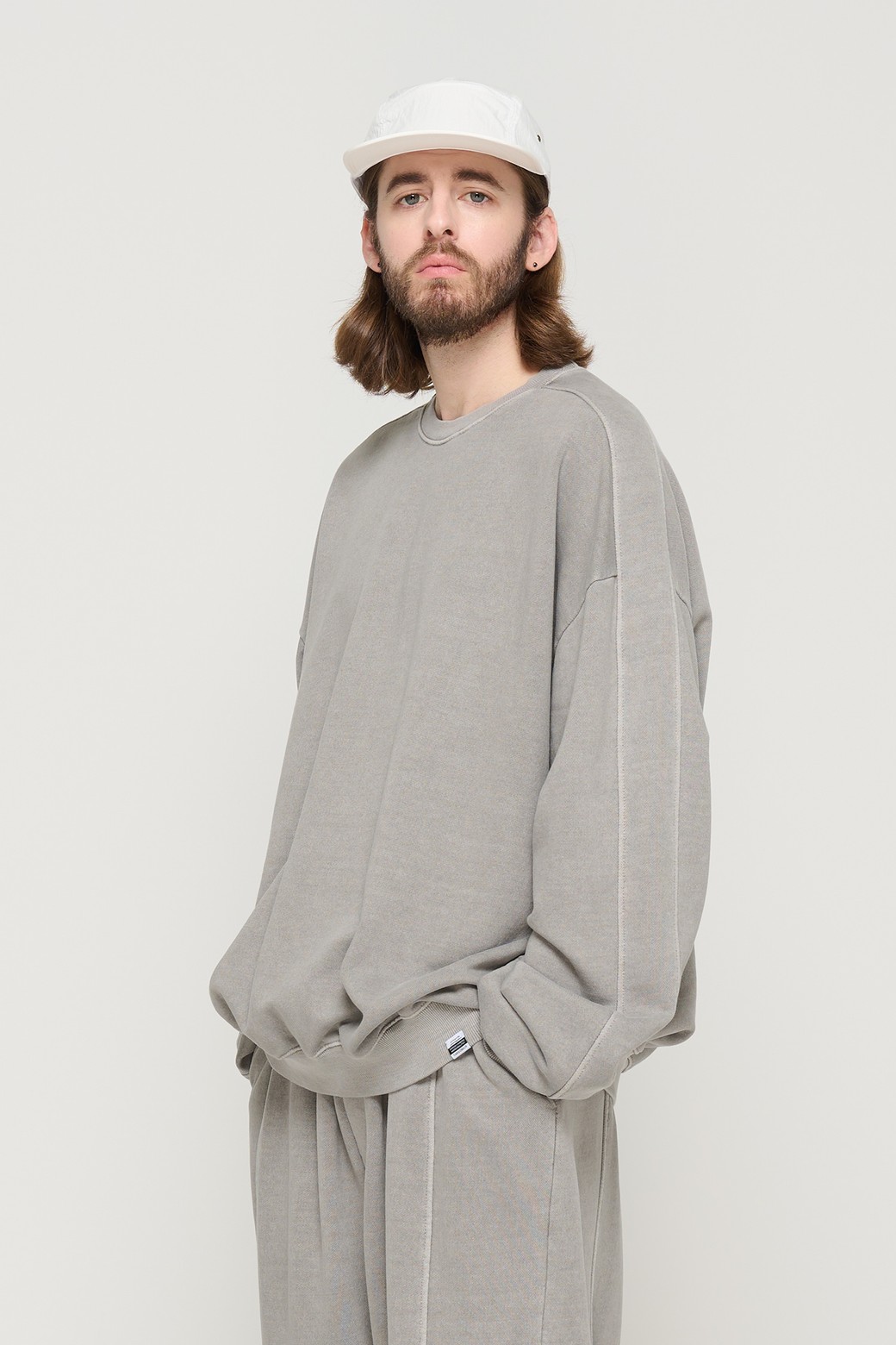 CARGOBROS - 스웨트셔츠 - CB IN PIGMENT VER.3 SWEATSHIRT  (GRAY)