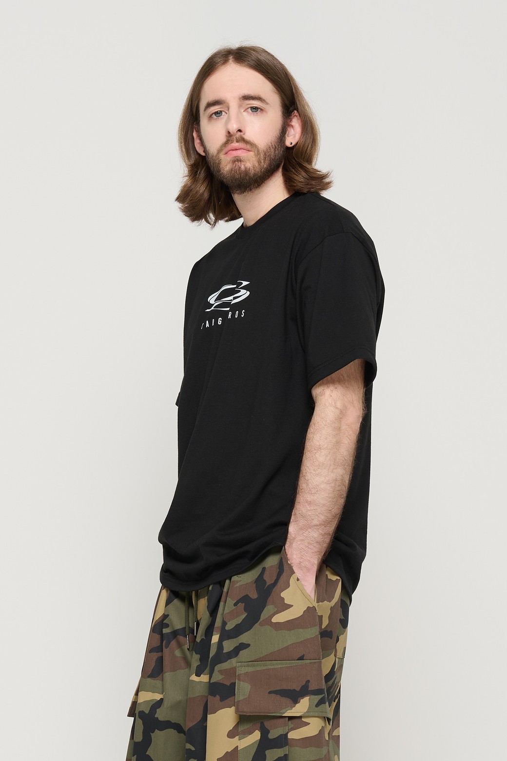 CARGOBROS - 반팔티셔츠 - CIRCLE LOGO OVERSIZED SHORT SLEEVE T-SHIRT (BLACK)
