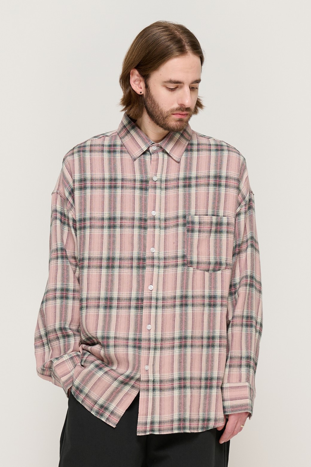 CARGOBROS - 긴팔셔츠 - CB FLANNEL OVER CHECK SHIRT (PINK)