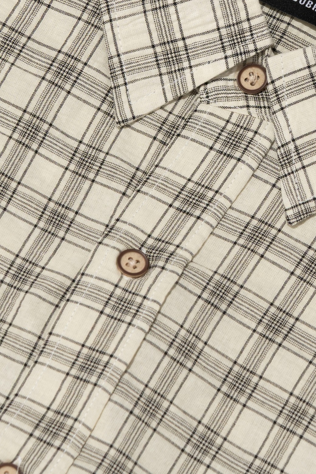 CARGOBROS - 긴팔셔츠 - VINTAGE CORE OVERSIZED CHECK SHIRT (IVORY)