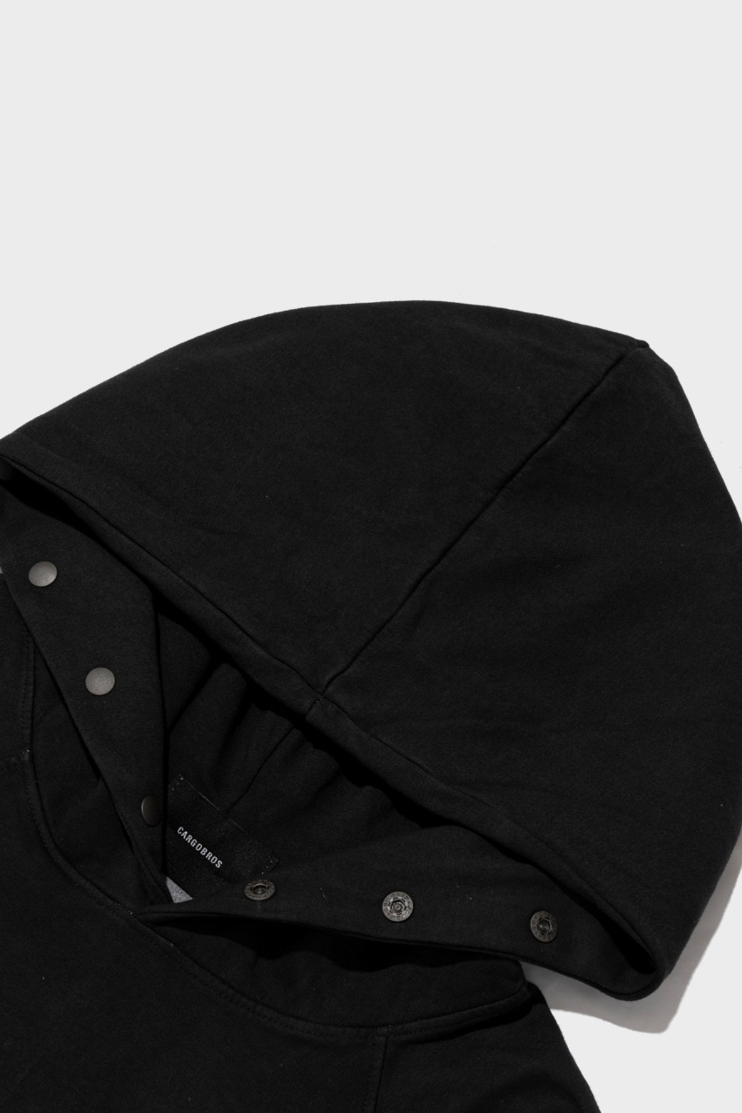 CARGOBROS - 후디 - PIGMENT POINT OVER HOODED T-SHIRT (CHARCHOL)