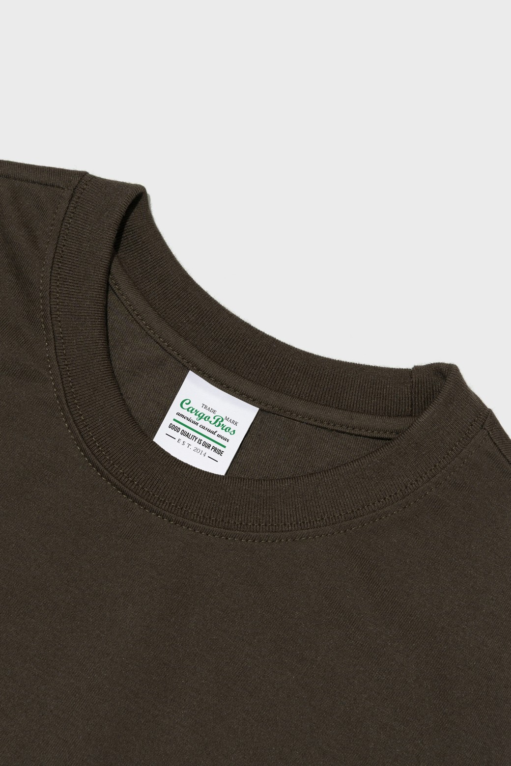 CARGOBROS - 반팔티셔츠 - ARCH LOGO OVER SHORT SLEEVE T-SHIRT (KHAKI)