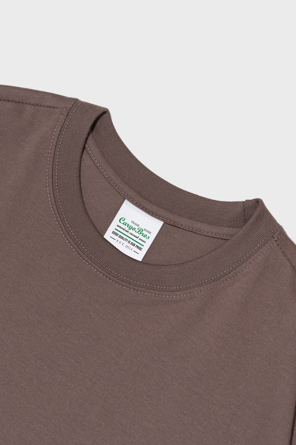 CARGOBROS - 반팔티셔츠 - CIRCLE LOGO OVERSIZED SHORT SLEEVE T-SHIRT (MOCHA)
