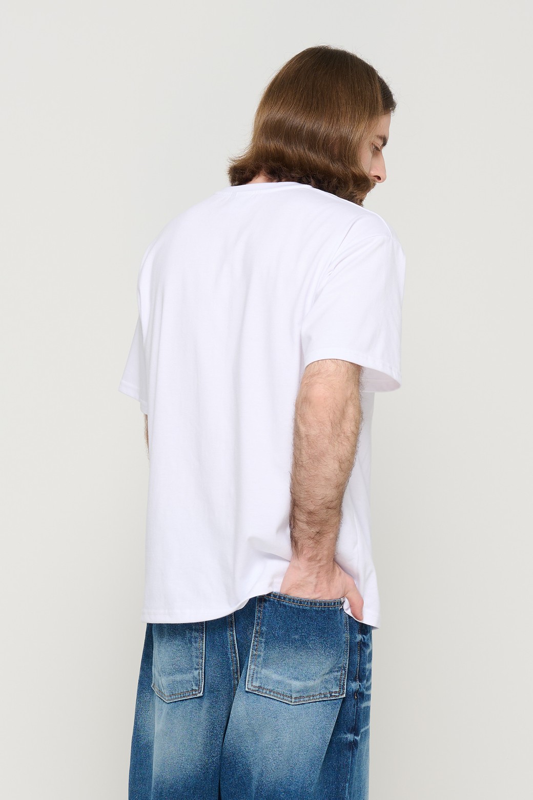 CARGOBROS - 반팔티셔츠 - CIRCLE SMALL LOGO OVER SHORT SLEEVE T-SHIRT (WHITE)