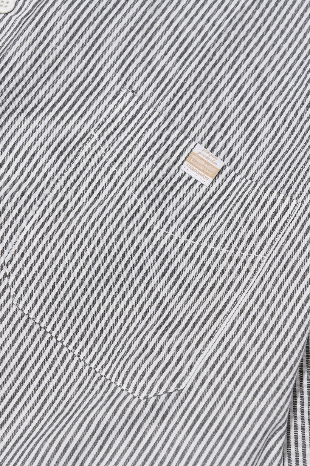 CARGOBROS - 긴팔셔츠 - TONY STRIPE OVER SHIRT (BLACK)