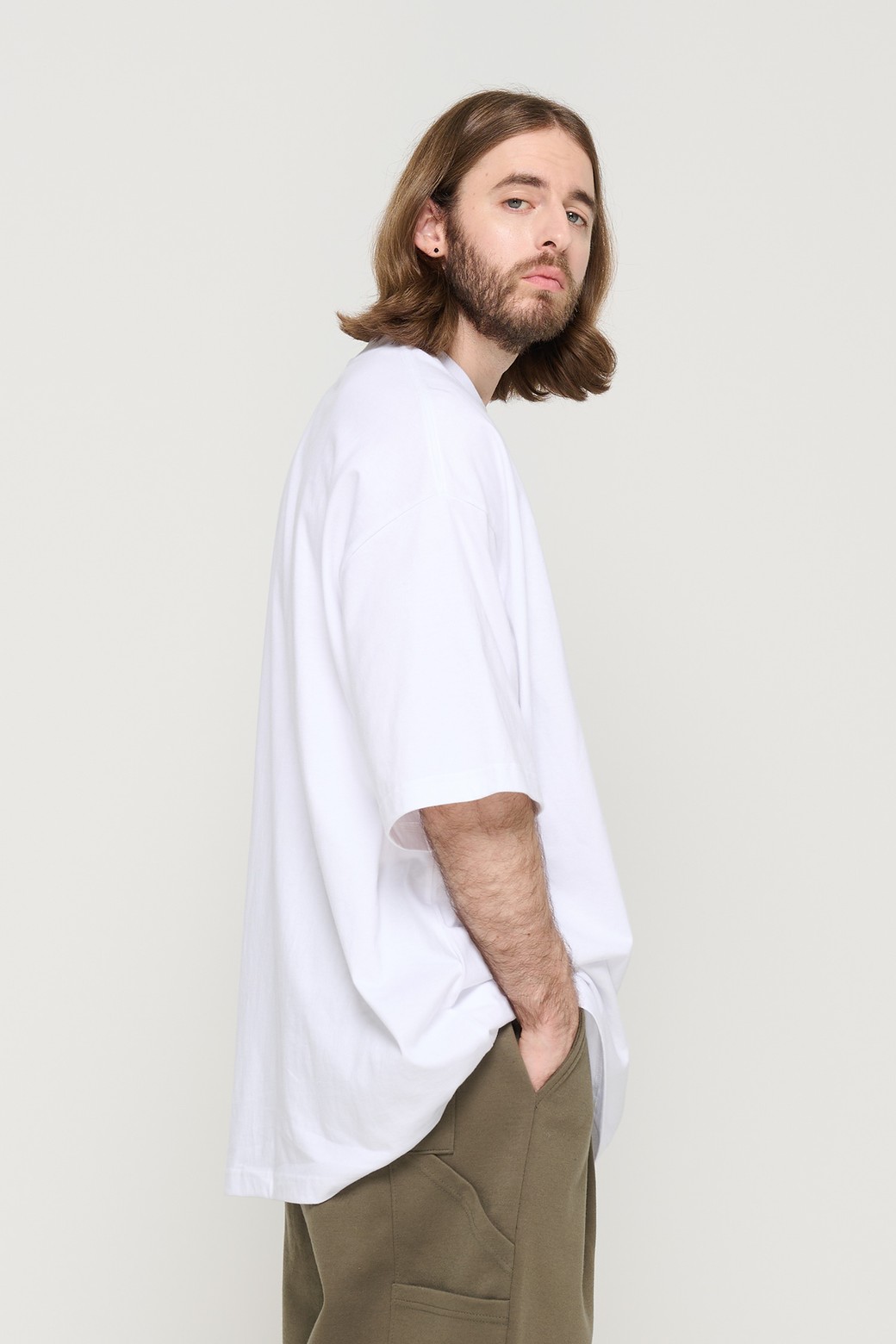 CARGOBROS - 반팔티셔츠 - BINDING OVER BOX SHORT SLEEVE (WHITE)